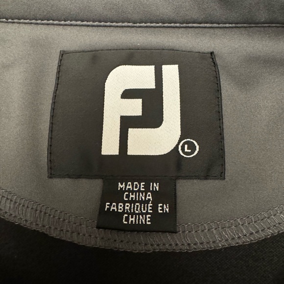 Footjoy Dryjoys Cool Conditions Soft Shell Golf Jacket Men’s Large Gray/Black - Picture 7 of 8